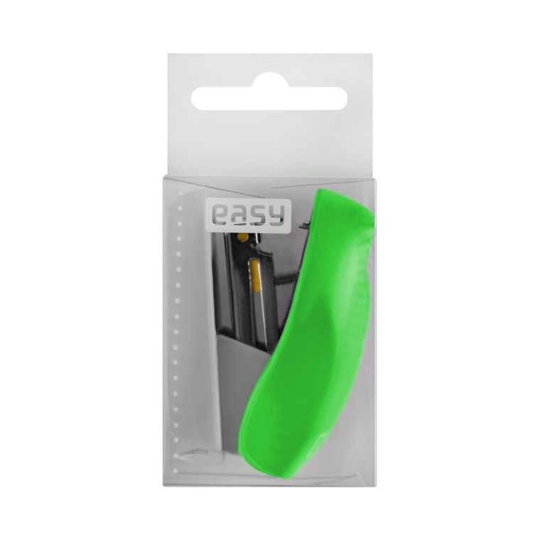 Easy, zszywacz plastikowy mini, zielony Fluo, 8 kartek