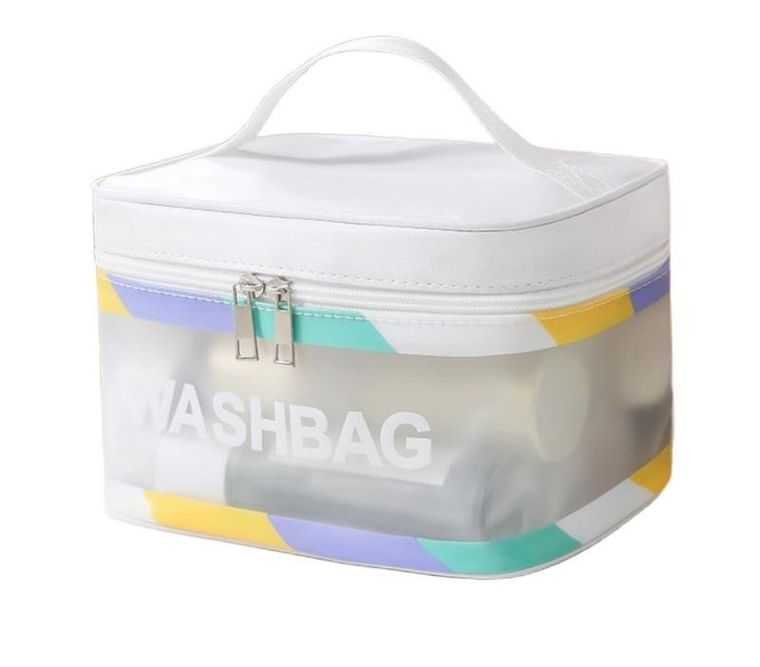 Ecarla, kuferek damski, washbag, biały