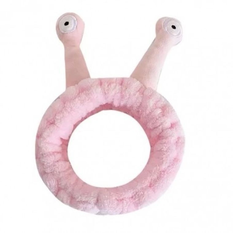 Ecarla, opaska kosmetyczna do włosów, ślimak, różowa