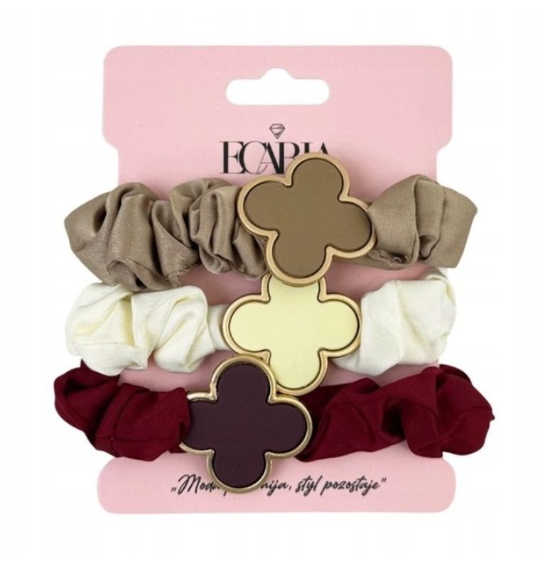 Ecarla, zestaw gumek do włosów, 3 szt.