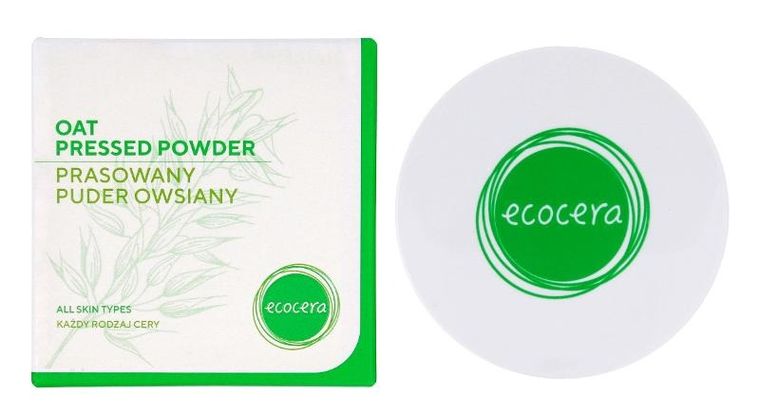 Ecocera, puder prasowany owsiany, każdy rodzaj cery, 10g
