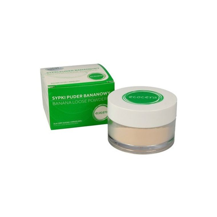 Ecocera, sypki puder bananowy dla cery suchej i wrażliwej, 8 g