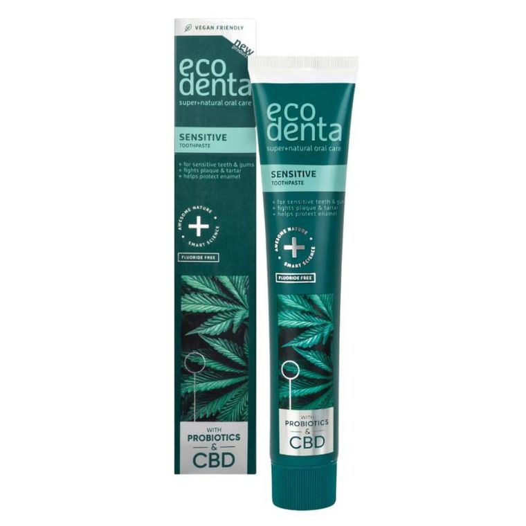 Ecodenta, Expert Line, pasta do zębów, Sensitive z CBD i probiotykami, 75 ml