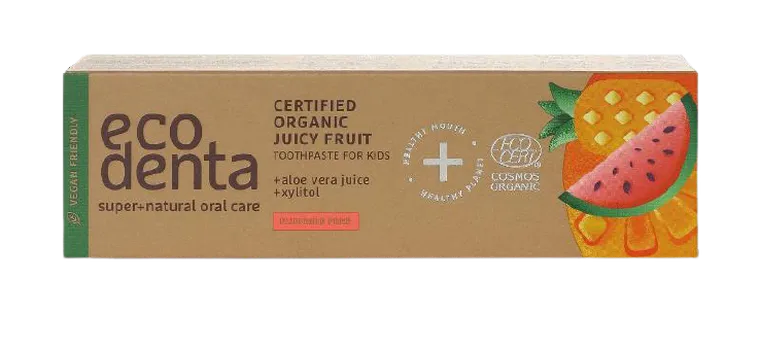 Ecodenta Organic, pasta dla dzieci, owocowa, 75 ml