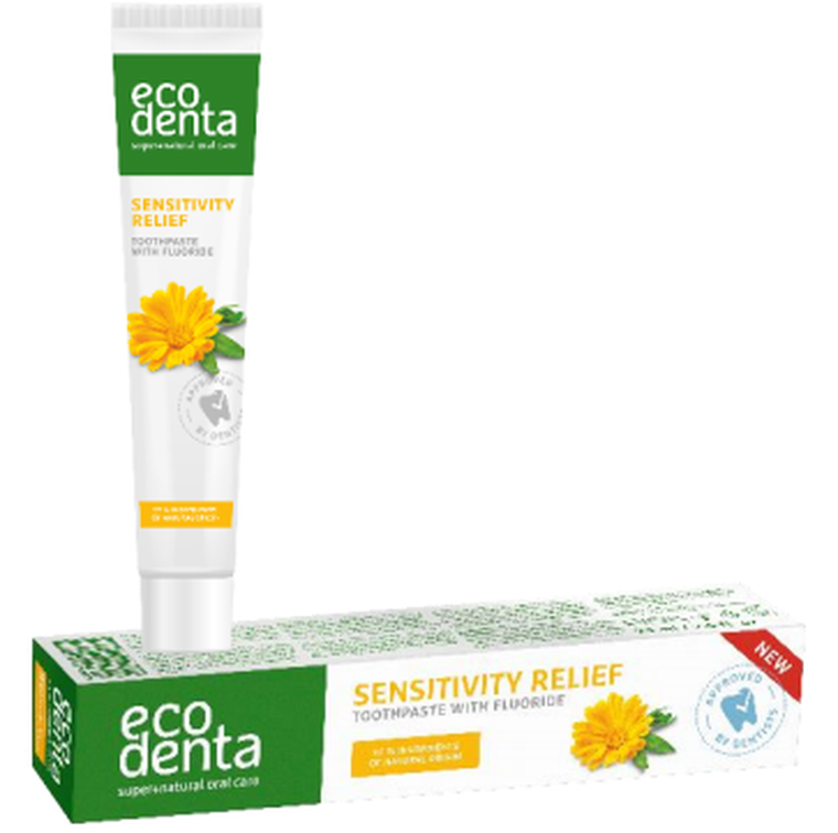 Ecodenta, pasta do zębów łagodząca wrażliwość z nagietkiem, rumiankiem i awokado, 75 ml