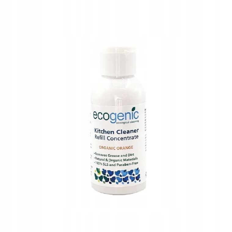 Ecogenic, płyn do czyszczenia powierzchni kuchennych, pomarańcza, refill, 100 ml