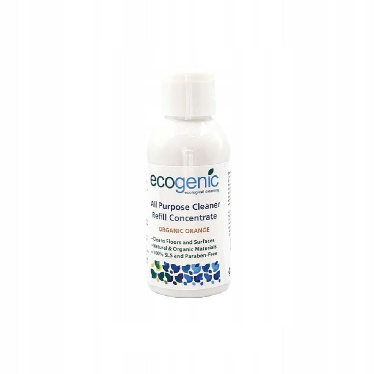 Ecogenic, uniwersalny płyn do czyszcenia różnych powierzchni, pomarańcza, refill, 100 ml