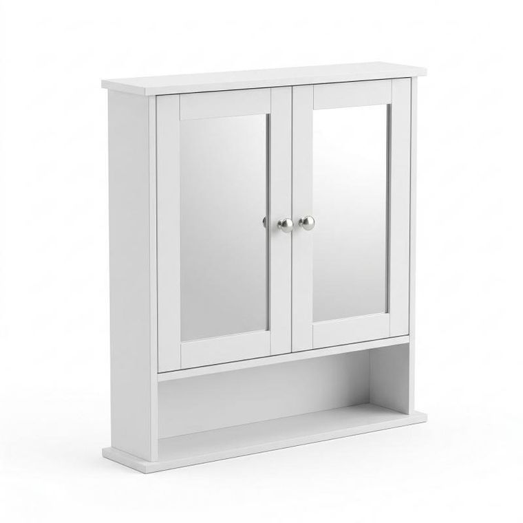 Edaxo, Luma, wisząca szafka łazienkowa z lustrem, 56-13-58 cm
