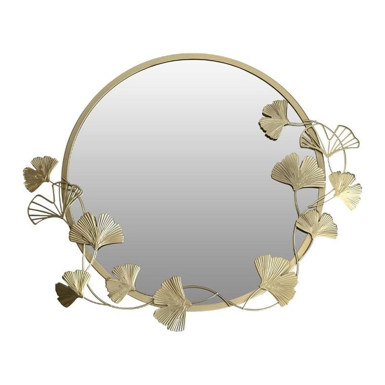 Edaxo, Sol, lustro ścienne z ozdobną ramą, okrągłe, 50 cm