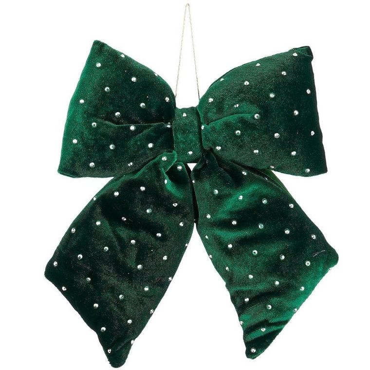 Edelman, Mica, kokarda dekoracyjna, zielona, 20-23 cm