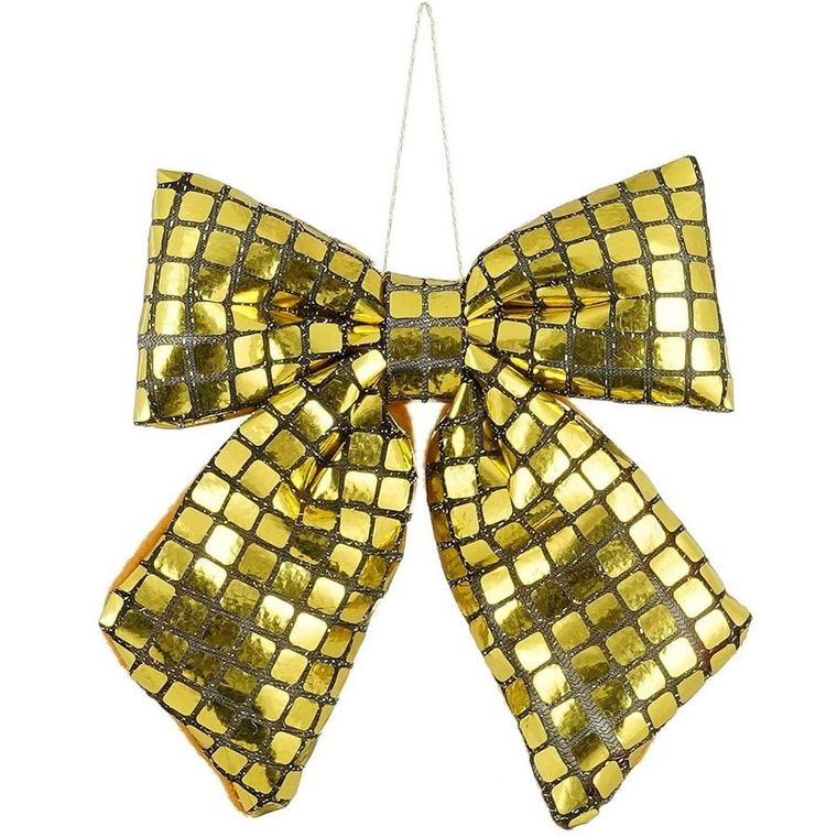 Edelman, Mica, kokarda dekoracyjna, złota, 15-17 cm