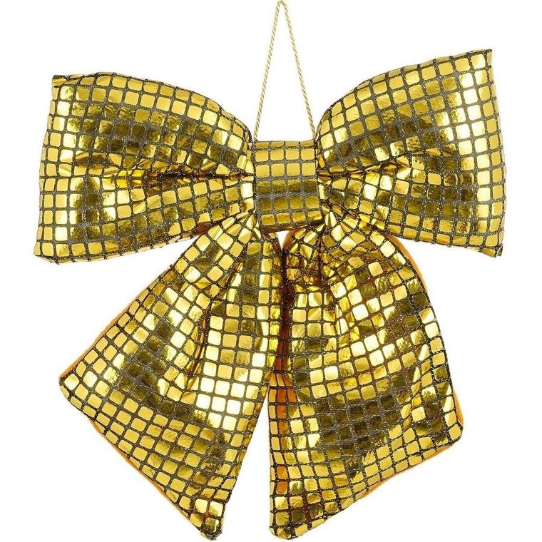 Edelman, Mica, kokarda dekoracyjna, złota, 30-34 cm