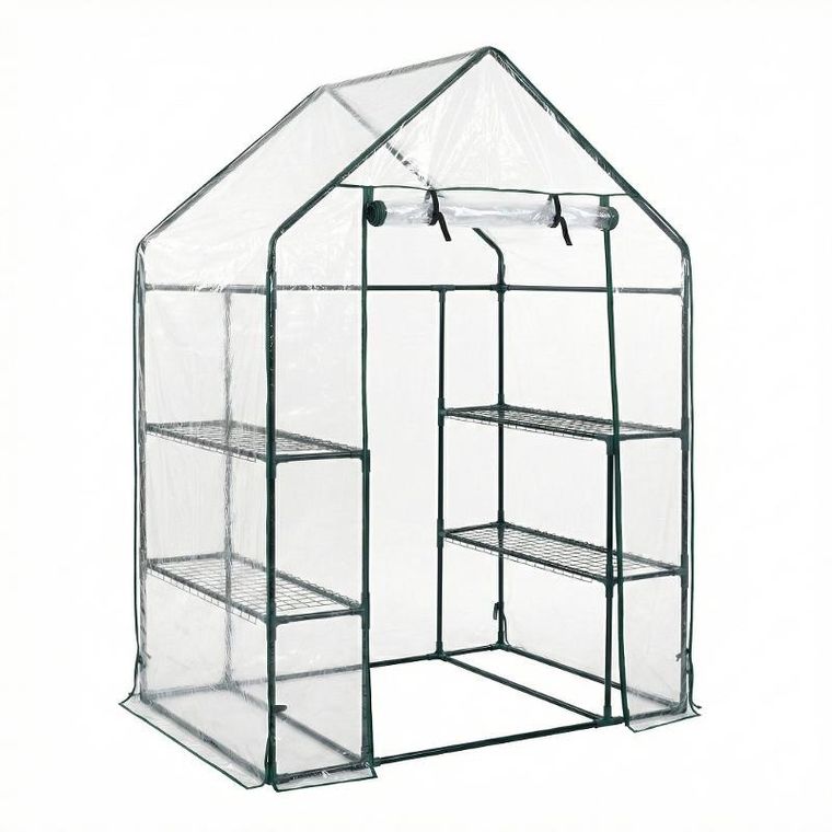 Edenia, Miva, mini szklarnia foliowa z półkami, 73-143-195 cm