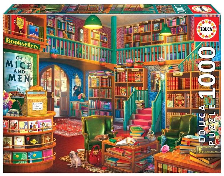 Educa, Biblioteka, puzzle, 1000 elementów