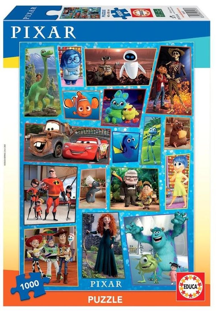 Educa, Bohaterowie bajek Disney, Pixar, puzzle, 1000 elementów