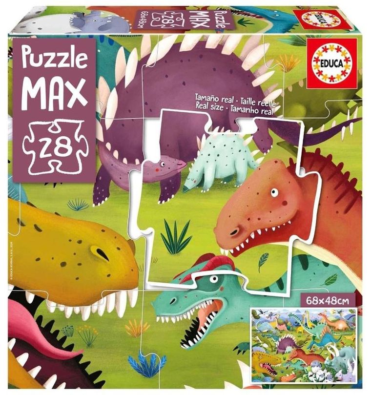 Educa, Dinozaury, puzzle XL, 28 elementów