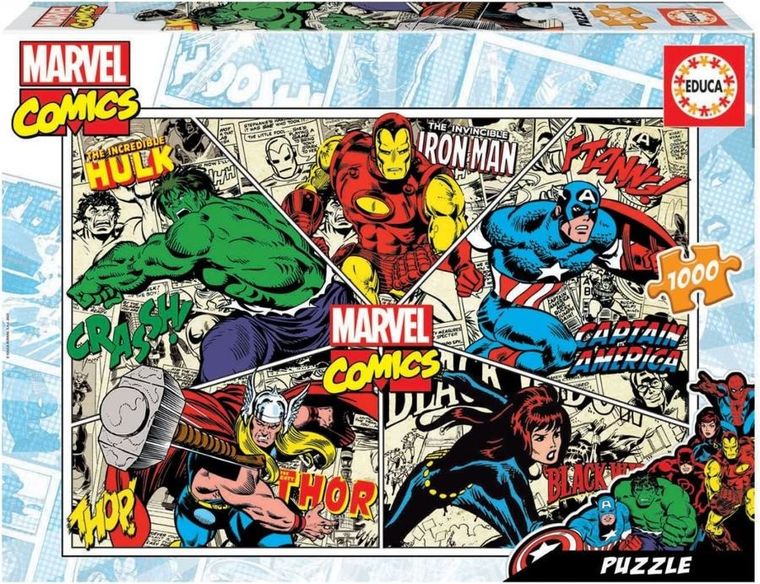 Educa, Komiksy Marvela, puzzle, 1000 elementów