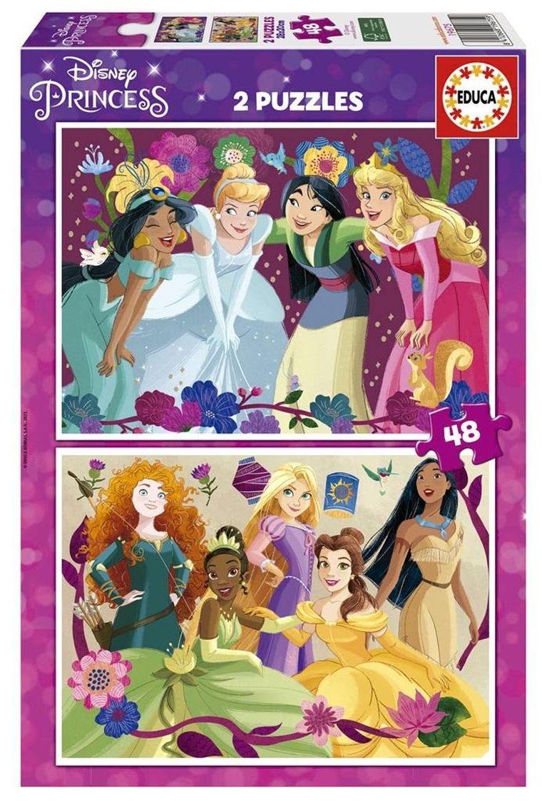 Educa, Księżniczki Disneya, puzzle, 2-48 elementów