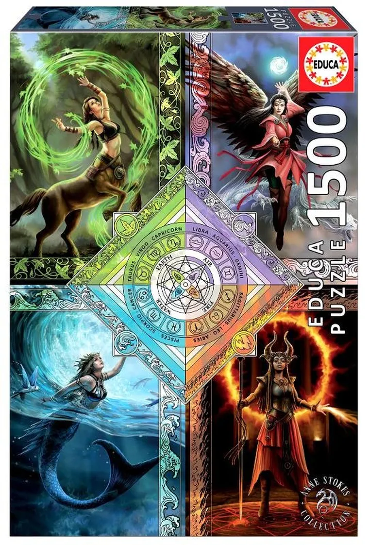 Educa, Magia żywiołów, Anne Stokes, puzzle, 1500 elementów