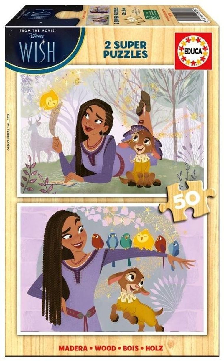 Educa, Życzenie, puzzle drewniane, 2-50 elementów