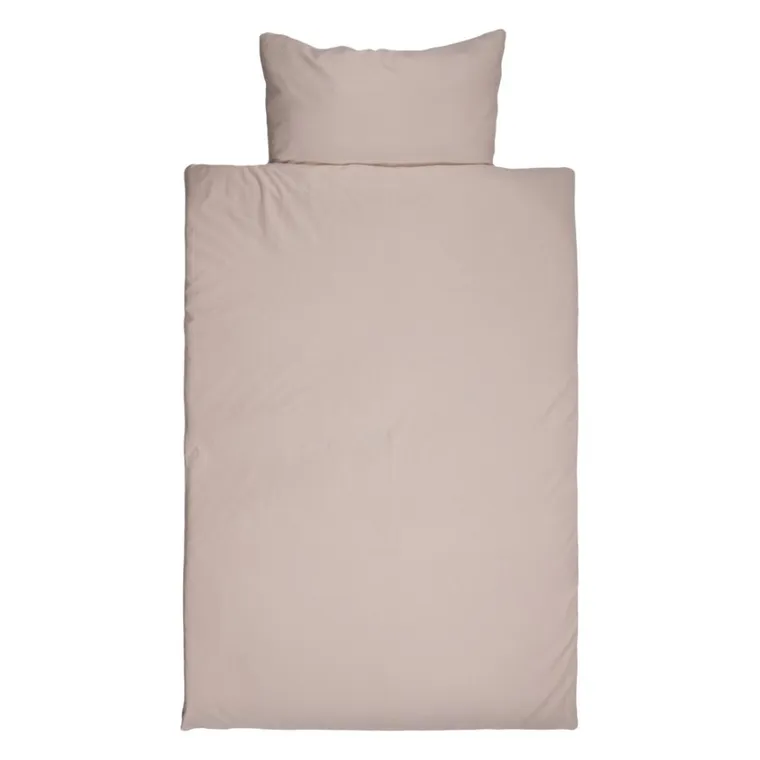 Eevi, pościel 2-częściowa, bawełniana, beżowa, 135-100 cm