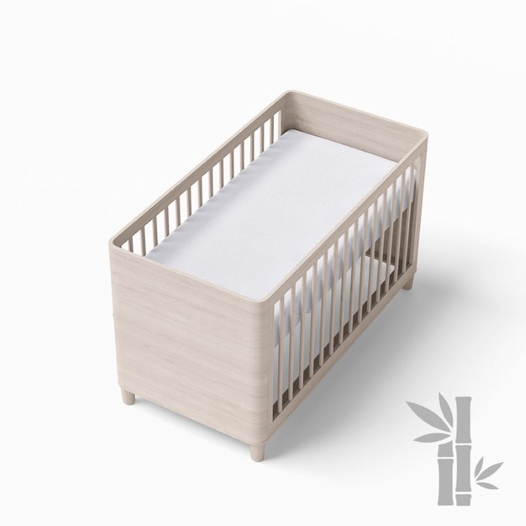 Eevi, prześcieradło bambusowe, białe, 120-60 cm