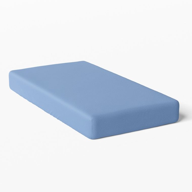 Eevi, prześcieradło bawełniane, ciemnoniebieskie, 140-70 cm