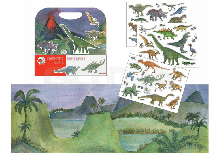 Egmont Toys, Dinozaury, układanka, gra magnetyczna
