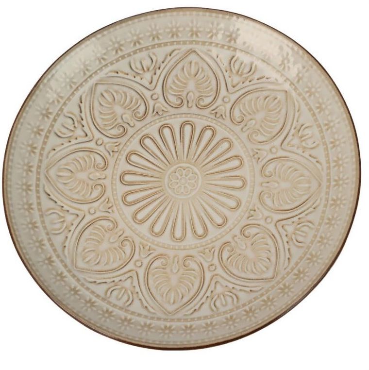 EH Excellent Houseware, ceramiczny talerz ze żłobionym wzorem, 26,5 cm
