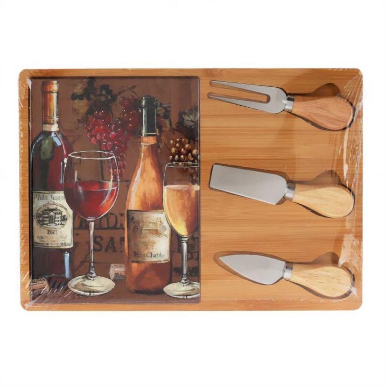 eh Excellent Houseware, deska do serów z zestawem nożyków, 30-21 cm