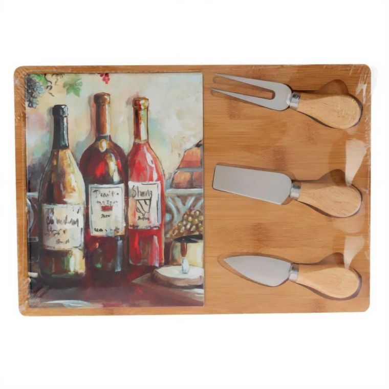 eh Excellent Houseware, deska do serów z zestawem nożyków, 30-21 cm