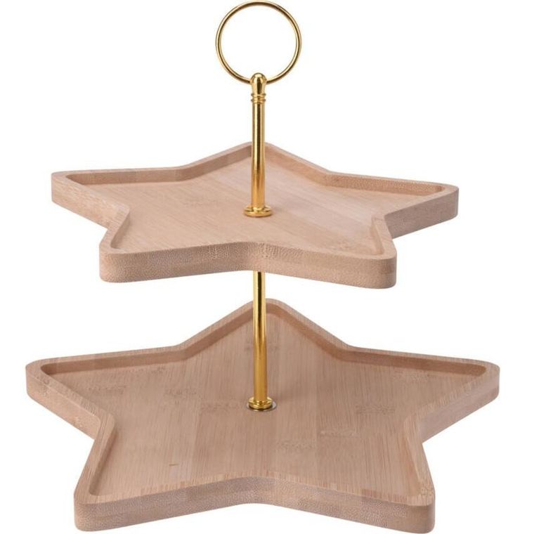 Eh Excellent Houseware, patera dwupoziomowa w kształcie gwiazdki, 25 cm