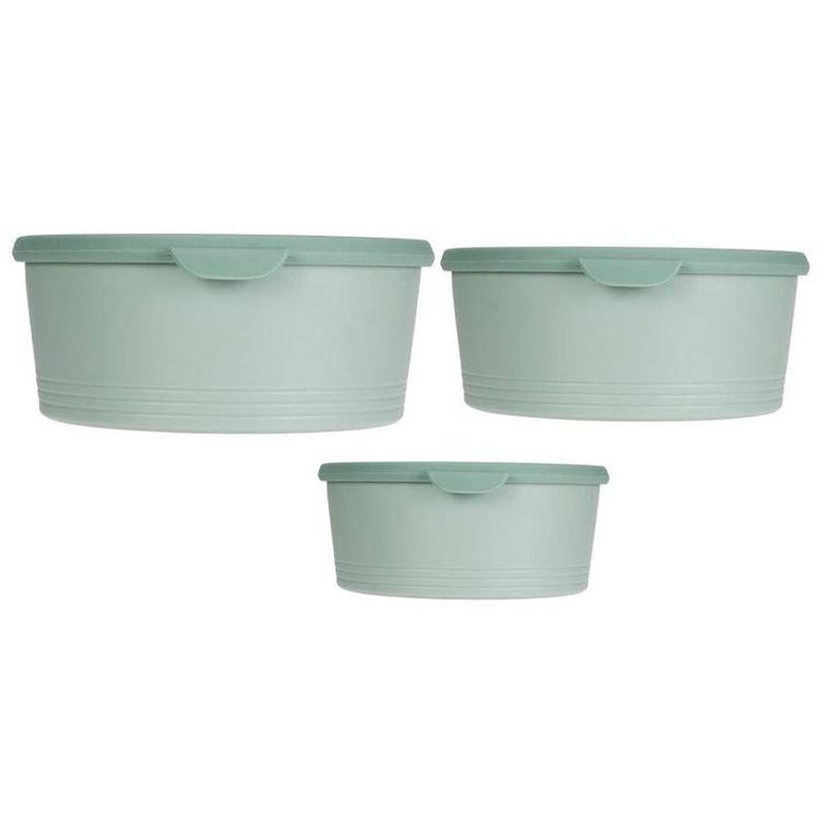 Eh Excellent Houseware, pojemniki na żywność, okrągłe z tworzywa sztucznego, 3 szt.