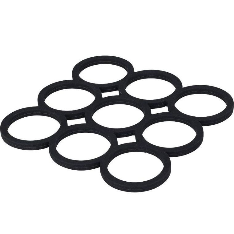 Eh Excellent Houseware, silikonowa podkładka pod gorący garnek, czarna