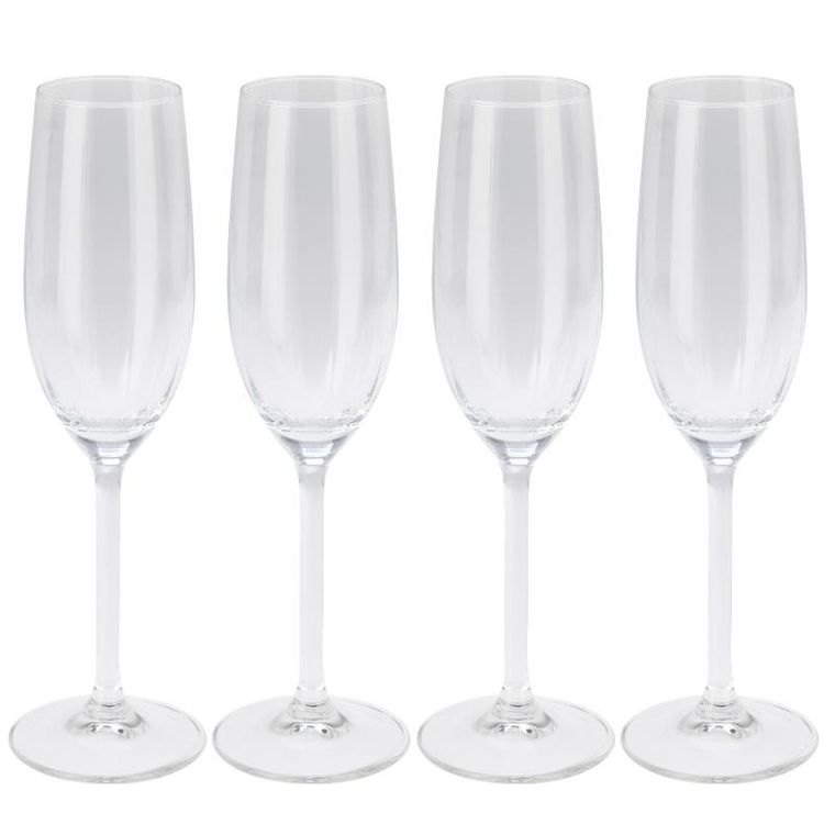 EH Excellent Houseware, zestaw kieliszków do szampana, 210 ml, 4 szt.