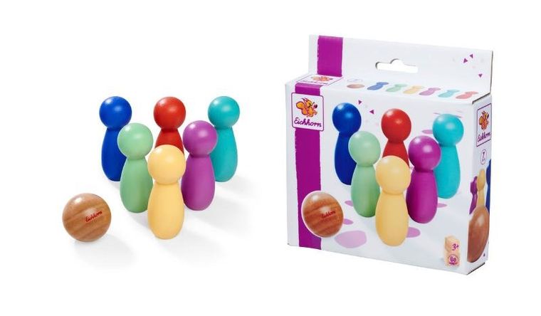 Eichhorn, kręgle drewniane, 7 elementów