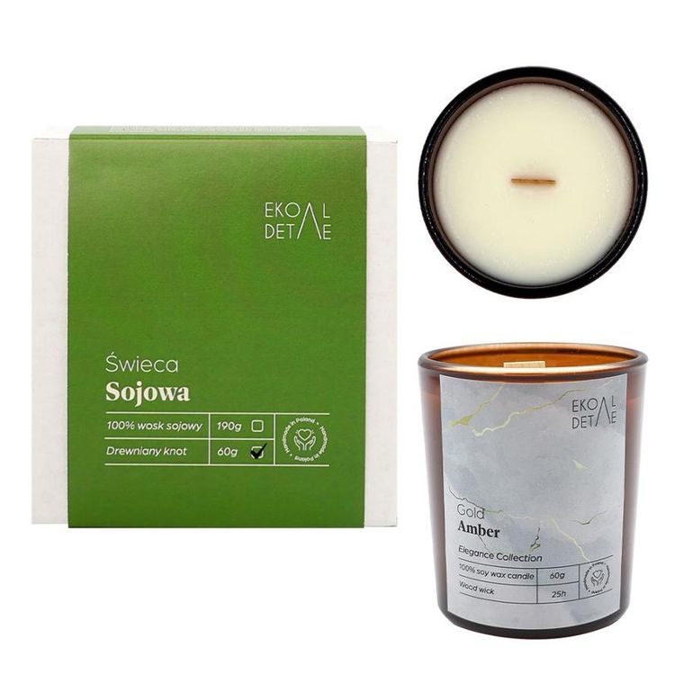 Ekodetale, Elegance, świeca sojowa w szkle, 60g