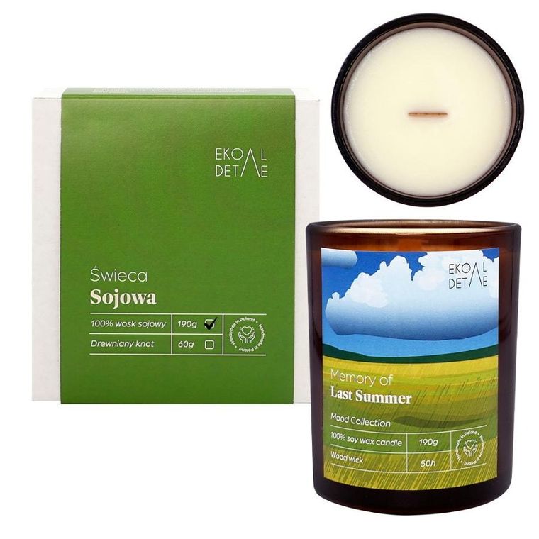 EkoDetale, Mood Stories, świeca sojowa w szkle, Memory of Last Summer, 190g