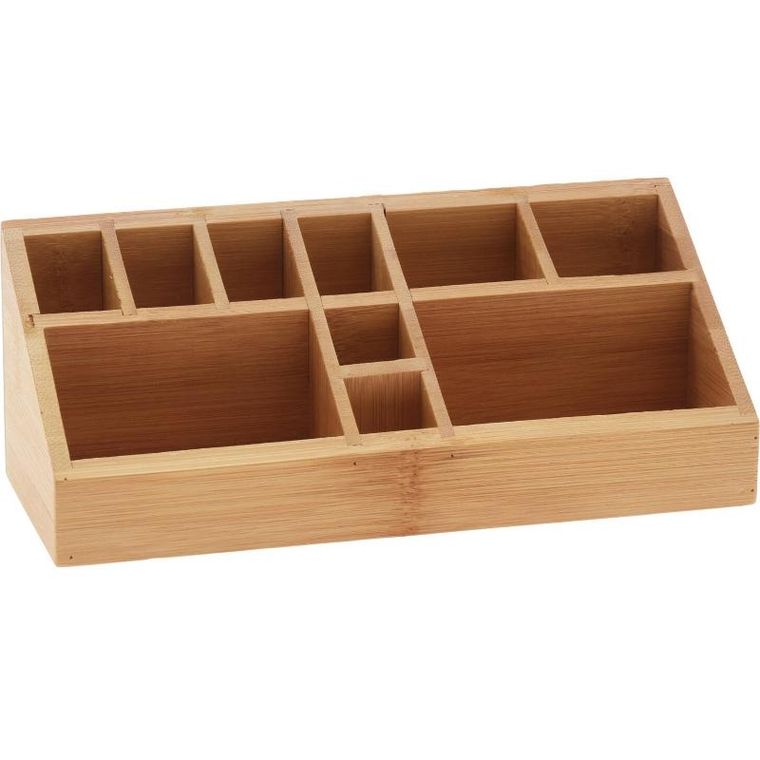 Eleganza, organizer na kosmetyki, bambusowy, 23-9-8,5 cm