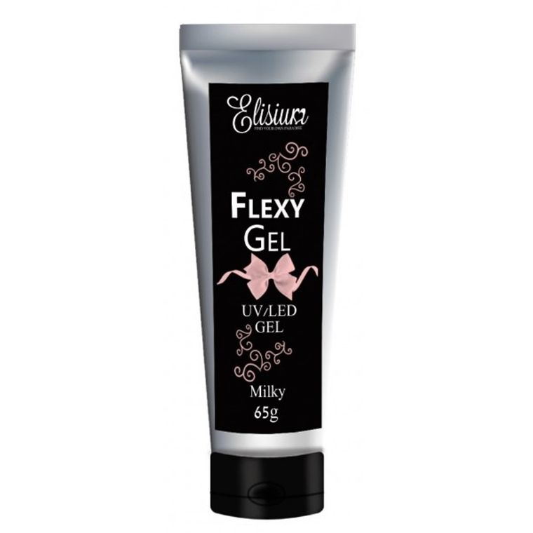 Elisium, Flexy Gel, żel do przedłużania paznokci, Milky, 65g