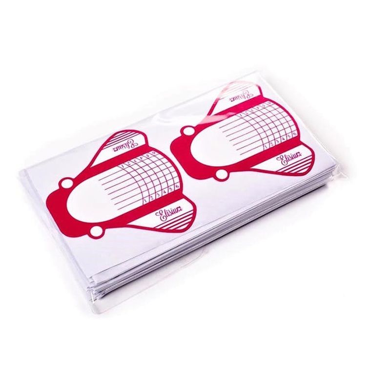 Elisium, papierowe szablony do przedłużania paznokci, 100 szt.