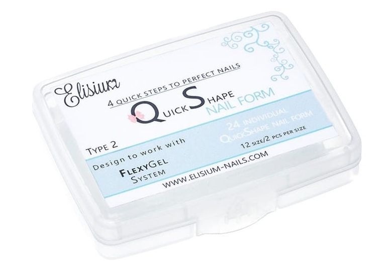 Elisium, Quick Shape Nail Form, formy do akrylożelu, typ 2, 24 szt.