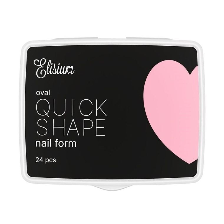 Elisium, Quick Shape Nail Form, Mini formy do przedłużania paznokci Oval, 24 szt.