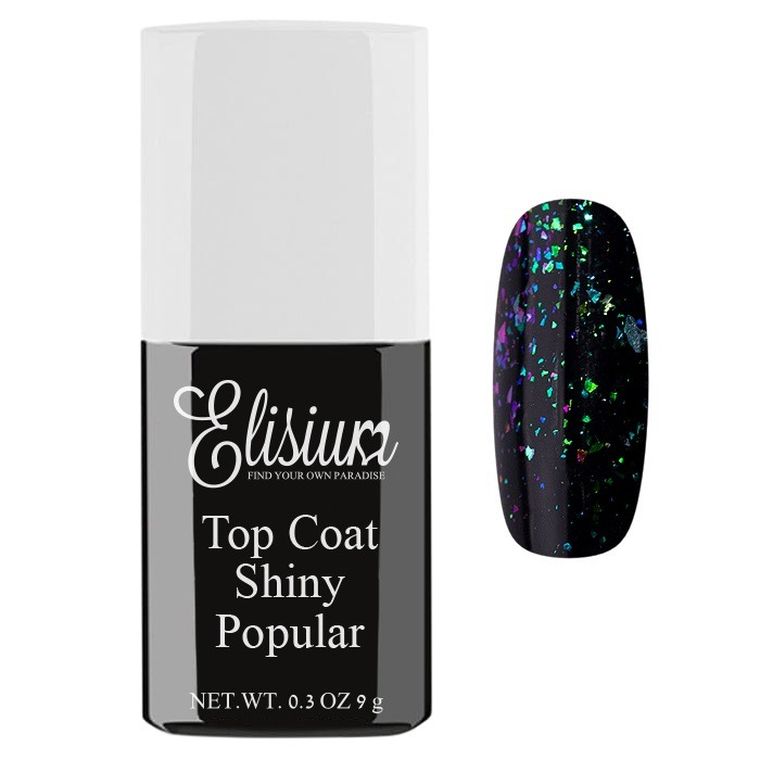 Elisium, Top Coat Shiny, top do lakierów hybrydowych, Popular, 9g