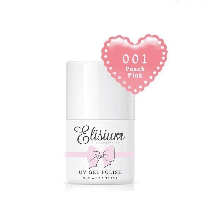 Elisium, UV Gel Polish, lakier hybrydowy do paznokci, 001 Peach Pink, 8 ml