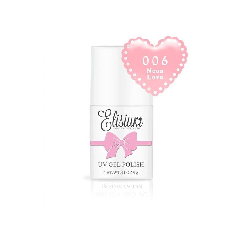 Elisium, UV Gel Polish, lakier hybrydowy do paznokci, 006 Neon Love, 9 g