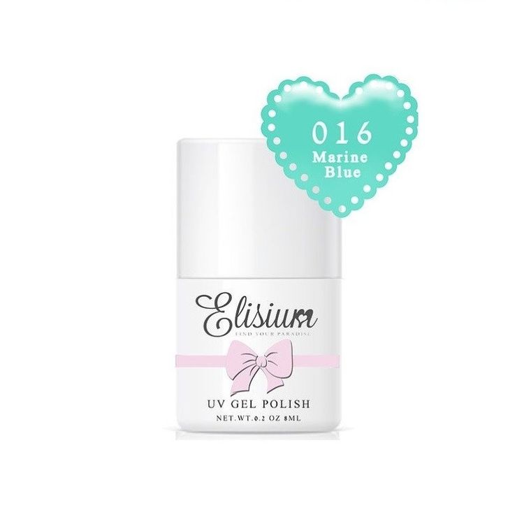 Elisium, UV Gel Polish, lakier hybrydowy do paznokci, 016 Marine Blue, 8 ml