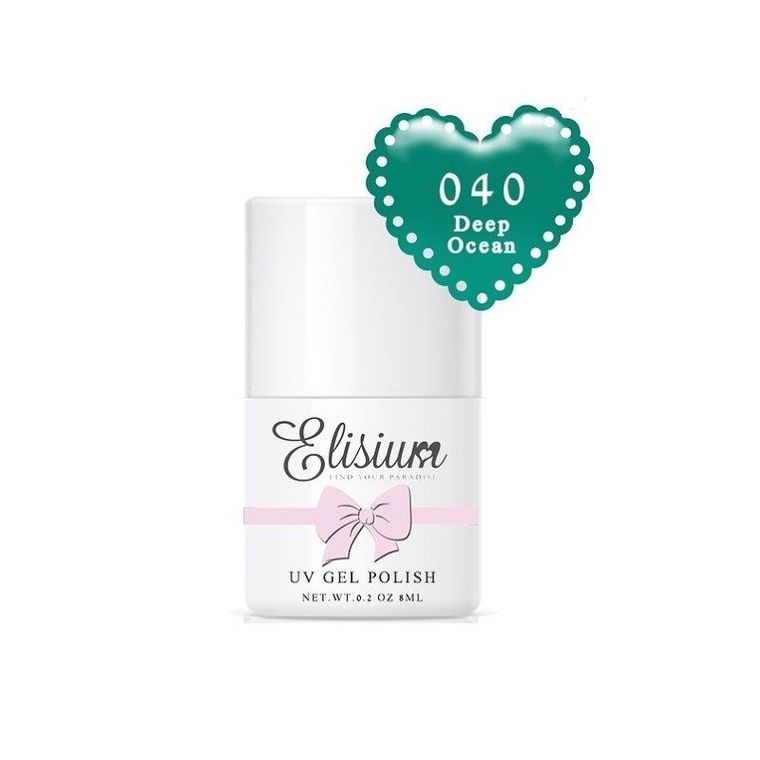 Elisium, UV Gel Polish, lakier hybrydowy do paznokci, 040 Deep Ocean, 8 ml