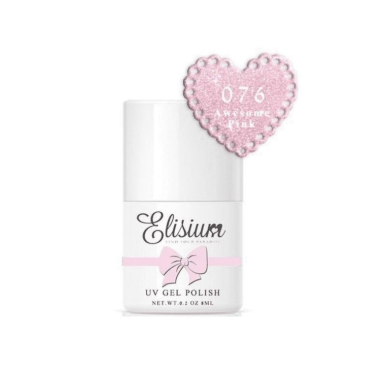 Elisium, UV Gel Polish, lakier hybrydowy do paznokci, 076 Awesome Pink, 8 ml