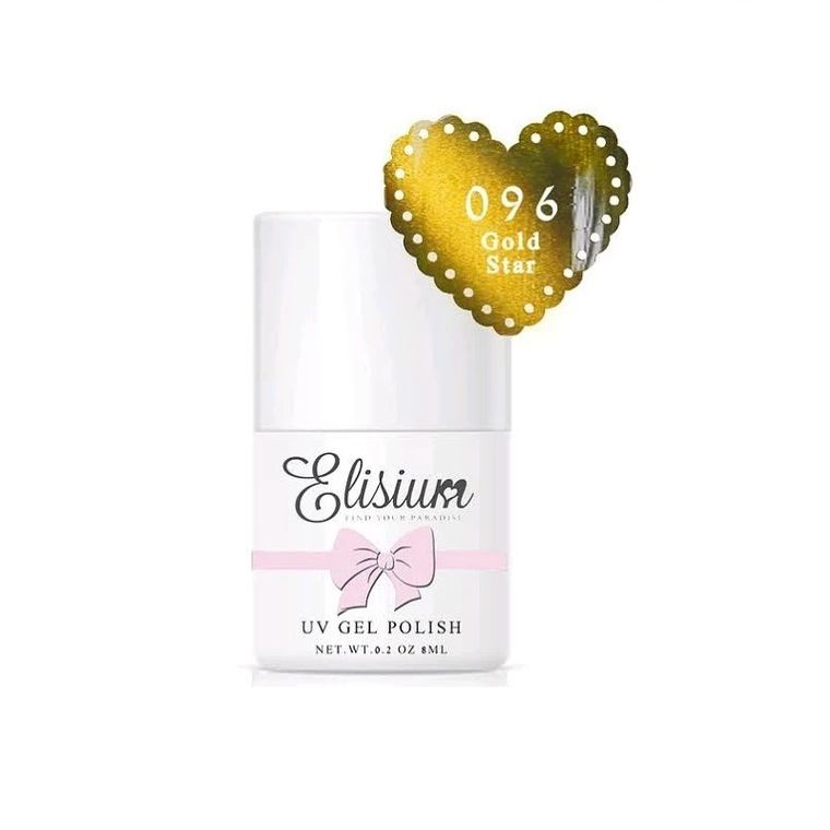 Elisium, UV Gel Polish, lakier hybrydowy do paznokci, 096 Gold Star, 8 ml